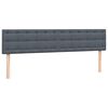 vidaXL Boxspringbett mit Matratzen Dunkelgrau 180x210 cm Samt