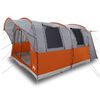 vidaXL Autozelt 4 Personen Grau und Orange Wasserfest
