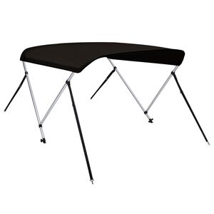 vidaXL 2-Bow Bimini Top Schwarz 150x120x110 cm