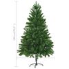 vidaXL K&uuml;nstlicher Weihnachtsbaum mit Beleuchtung & Kugeln 180 cm Gr&uuml;n