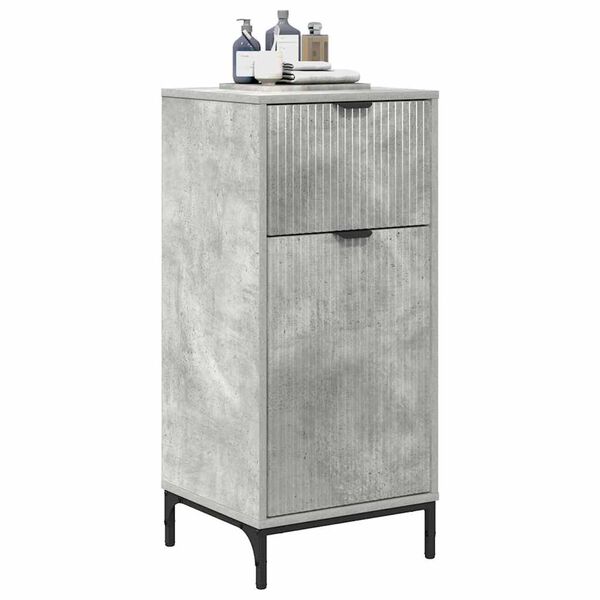 vidaXL Badezimmerschrank mit Schubladen Beton Grau 39,5 x 36 x 88 cm