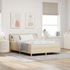 vidaXL Boxspringbett mit Matratze Creme 200 x 140 cm Polyester