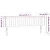 vidaXL LED Kopfteil Schwarz 163x16x78/88 cm Stoff