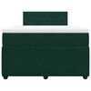 vidaXL Boxspringbett mit Matratze Dunkelgr&uuml;n 120x190 cm Samt