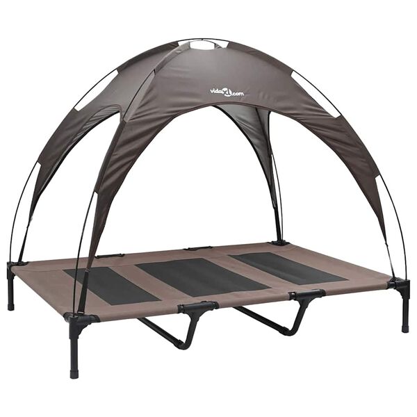 vidaXL Hundebett Braun 122 x 93 x 106,5 cm Stahl