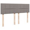 vidaXL Boxspringbett mit Matratze Taupe 140x200 cm Stoff