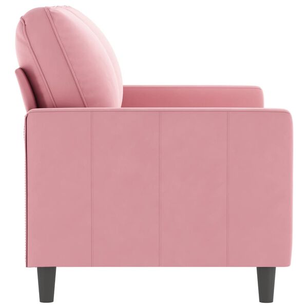 vidaXL 2-Sitzer-Sofa Rosa 120 cm Samt