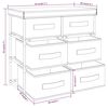 vidaXL Lagerschrank mit 6 Schubladen 55×29×55 cm Creme Stahl