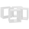 vidaXL W&uuml;rfelregale 4 Stk. Hochglanz-Wei&szlig; 22x15x22 cm