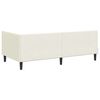 vidaXL Eckbettgestell mit Kopfteil Creme 90 cm x 200 cm Samt