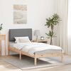 vidaXL Bettgestell mit gepolstertem Kopfteil Hellgrau 90 x 190 cm