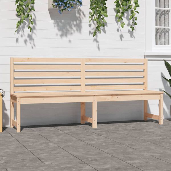 vidaXL Gartenbank 201,5 cm Massivholz Kiefer