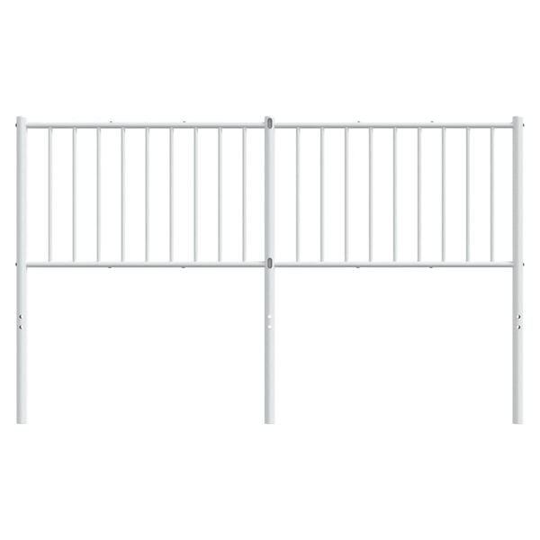 vidaXL Ersatz-Kopfteil Metall Wei&szlig; 150 cm
