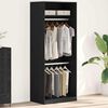 vidaXL Kleiderschrank Schwarz Eichen-Optik 80 x 50 x 200 cm