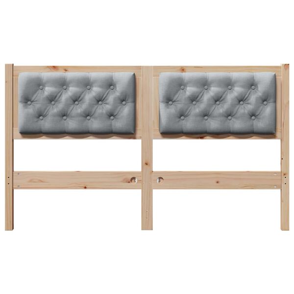 vidaXL Kopfteil Sonstiges Braun und hellgrau 150 cm Massivholz Kiefer