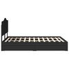 vidaXL Aufbewahrungsbett Schwarz 150 x 200 cm Holzwerkstoff