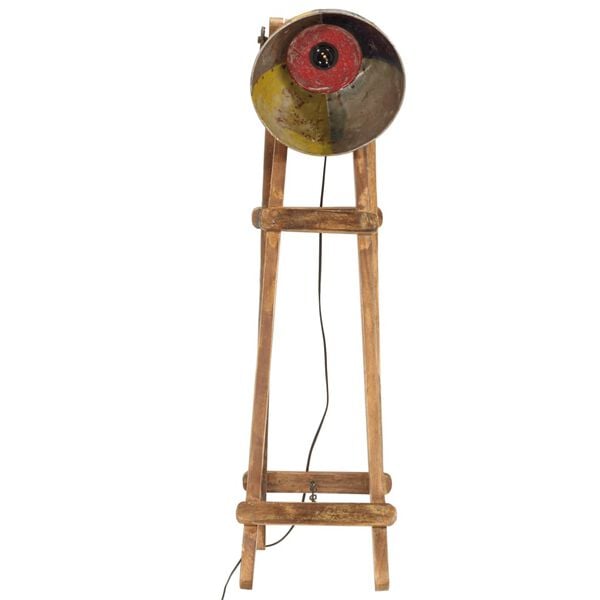 vidaXL Stehlampe Mehrfarbig E27 Massivholz Mango