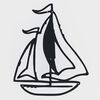 Homemania Wanddekoration Segelboot 40x50 cm Metall Schwarz