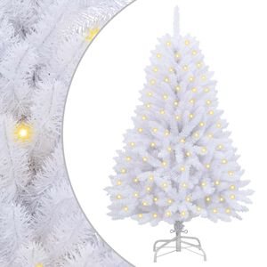vidaXL K&uuml;nstlicher klappbarer Weihnachtsbaum Wei&szlig; 120 cm PVC und Stahl
