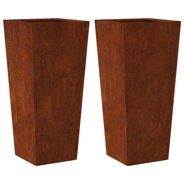 vidaXL Pflanzk&uuml;bel 2 Stk. 35x35x75 cm Wetterfester Stahl