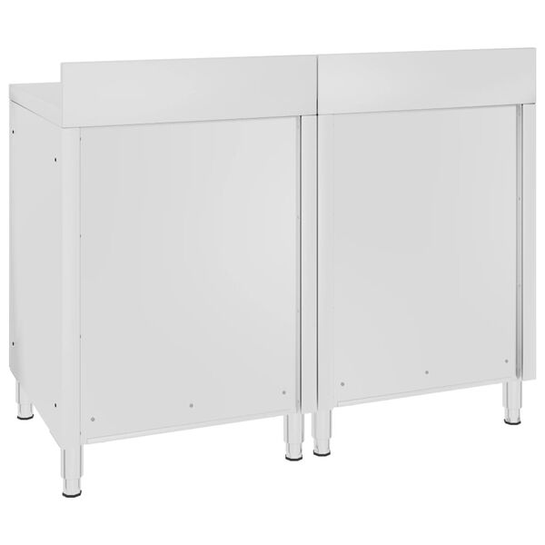 vidaXL Arbeitsschrank 120x60x96 cm Edelstahl
