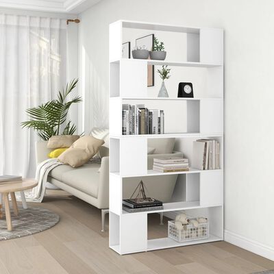 vidaXL Bücherregal Raumteiler Weiß 100x24x188 cm