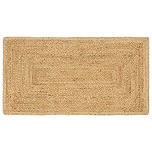 vidaXL Bereichsteppich Beige 60 x 110 cm Jute