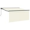 vidaXL Ausziehbare Markise Creme 350 x 250 cm Polyester und Aluminium