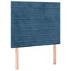 vidaXL Boxspringbett mit Matratze & LED Dunkelblau 80x200 cm Samt