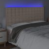 vidaXL LED Kopfteil Cappuccino-Braun 180x5x118/128cm Kunstleder