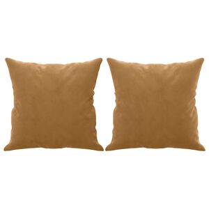 vidaXL Zierkissen 2 Stk. Braun 40x40 cm Samt
