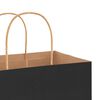 vidaXL Papiertragetaschen 50 Stk. mit Henkeln Schwarz 21x11x36 cm