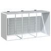 vidaXL M&uuml;lltonnenbox f&uuml;r 3 Tonnen Grau 216x81x115 cm Stahl