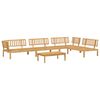 vidaXL Sofa Set mit Kissen Uni 5 pcs Anthrazit Massivholz Akazie
