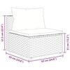 vidaXL 5-tlg. Garten-Lounge-Set mit Kissen Grau Poly Rattan