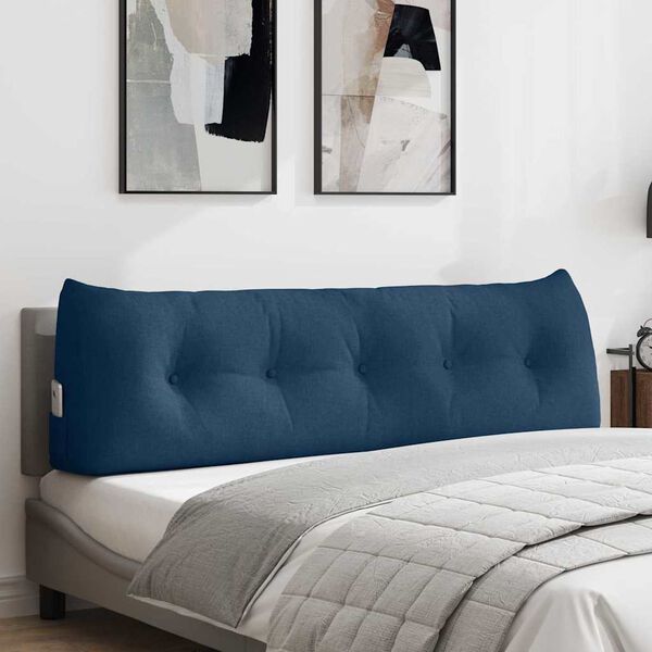 vidaXL R&uuml;cken Kissen Blau 160 x 24 x 50 cm Stoff