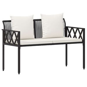 vidaXL B&auml;nke f&uuml;r Outdoor 2 -Seater 116 x 56 x 75 cm Poly-Rattan