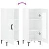 vidaXL Sideboard Hochglanz-Wei&szlig; 34,5x34x90 cm Holzwerkstoff