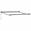 vidaXL Einziehbare Markise Schwarz 350 x 250 cm Polyester und Metall
