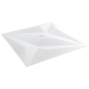 vidaXL Wandpaneele Stern 12 pcs Wei&szlig; Stern 50 x 50 cm XPS Schaum
