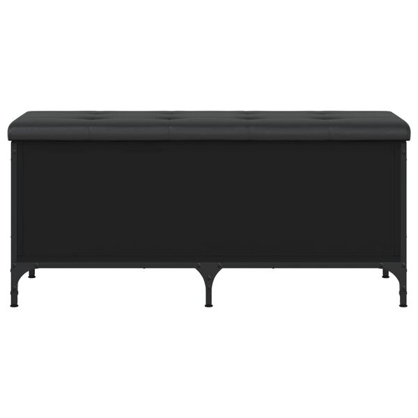 vidaXL Sitzbank mit Stauraum Schwarz 102x42x45 cm Holzwerkstoff