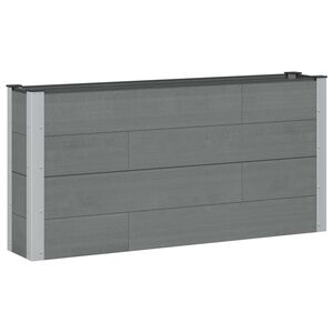 vidaXL Hochbeet Grau 150 x 30 x 72 cm WPC und Aluminium