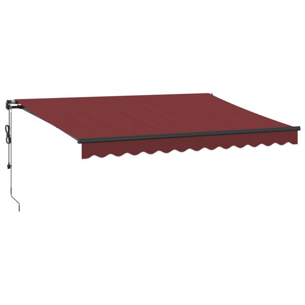 vidaXL Markise Automatisch mit LEDs Weinrot 350x250 cm
