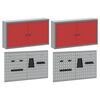 vidaXL Werkzeugschrank-Set 6 pcs Rot Pulverbeschichteter Stahl