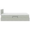 vidaXL Bett mit Stauraum und LED mit LED Hellgrau 120 x 190 cm Samt
