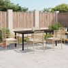 vidaXL 7-tlg. Garten-Essgruppe mit Kissen Beige Poly Rattan