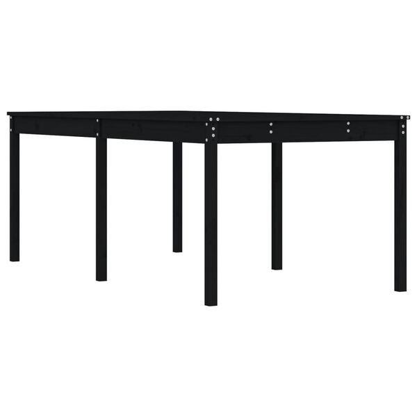 vidaXL Gartentisch Schwarz 203,5x100x76 cm Massivholz Kiefer