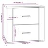 vidaXL Nachttisch Braun Eichen-Optik 50x39x47 cm