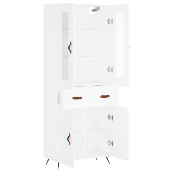 vidaXL Highboard Wei&szlig; 69,5x34x180 cm Holzwerkstoff