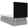 vidaXL Aufbewahrungsbett mit Matratze Hellgrau 90 x 200 cm Polyester